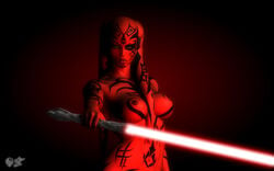 1girls 2008 3d alien darth_hell darth_talon female female_only lightsaber red_skin sith solo star_wars star_wars:_legacy tattoo twi'lek