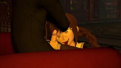 animated blush blushing danganronpa excited fukawa_touko genocider_shou neinsfw no_sound smooth_skin source_filmmaker togami_byakuya tongue_out unseen_male_face video wet