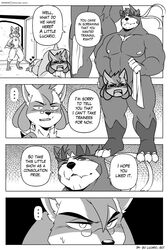 2020 absurd_res anthro blaziken blush censored comic english_text eyewear gay glasses hi_res inside legendary_pokémon lucario male male_only monochrome nintendo pokemon pokemon_(species) rookie_bear standing text urshifu video_games yaoi