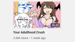 1boy 2girls ahoykoi cosplay daidus emirichu eyes_popping_out koianimations meme ok_sign pog pogchamp succubus succubus_outfit tabbes thumbnail wanking_gesture youtube youtube_thumbnail youtuber youtuber_girl