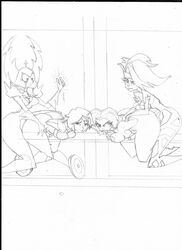 4futas big_hero_6 crossover dc dc_super_hero_girls disney futa_on_futa futanari gogo_tomago kara_danvers kara_zor-el lord_dominator marvel momakase monochrome rough_sketch sparkdragonworld97 supergirl wander_over_yonder