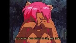 1girls 1male animated bruise_on_face bruised catgirl clothed_male_nude_female cry crying dragon_pink english_text knight naked naked_female outside pink_(dragon_pink) sad tears tears_of_pain