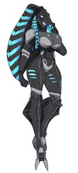 android bionicle black_skin blue_eyes cyborg female humanoid lego lightsource lipstick long_legs mechanical mechanical_parts non-human non-mammal_breasts purple_lipstick robot robot_girl robot_humanoid roodaka solo solo_female tall_girl vortixx wide_hips