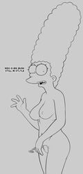 1girls breasts d-rock drockdraw female marge_simpson pubic_hair pussy solo the_simpsons