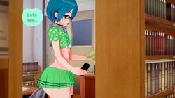 3d caption collar comic emotioncreator femboy gideonlover glasses green_eyes huge_ass huge_butt illusion_soft tattoo