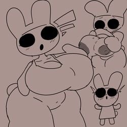 1girls animal_crossing anthro areolae big_areola big_breasts big_nipples breasts cleavage coco_(animal_crossing) female inverted_nipples large_areolae mob_face nintendo nipples no_panties o.o p-con rabbit sketch sweat sweatdrop tank_top tank_top_lift thick_thighs thighs year_request