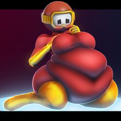 1girls 3d 3d_(artwork) 5_fingers anthro anthrofied ass ass_expansion bbw belly belly_button belly_expansion big_ass big_belly big_breasts big_butt black_eyes black_sclera blush blushing breast_expansion breasts butt butt_expansion dig_dug expansion fat female female_only goggles growth huge_ass huge_belly huge_breasts huge_butt humanoid hyper_belly inflation kneeling large_ass large_belly large_breasts large_butt looking_down mouthless no_mouth obese_female plump pooka_(dig_dug) raikovjaba simple_background sitting solo solo_female ssbbw thick_thighs voluptuous weight_gain white_face