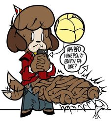 animal_crossing anthro ass ball_bulge balls big_balls big_butt big_penis bodily_fluids bottomwear brother brother_and_sister brown_body brown_fur canid canine canis clothed clothing cum cum_on_ground cum_string cumshot dialogue digby_(animal_crossing) dipstick_tail domestic_dog ejaculation english_text erection extremely_veiny_cock female flustered front_view frown fur genital_fluids genitals hands-free hat headgear headwear holding_object holding_phone huge_balls huge_cock hyper hyper_balls hyper_genitalia hyper_penis hyper_vein hypercawk isabelle_(animal_crossing) jacket looking_at_object looking_at_phone male male/female male_focus male_only mammal multicolored_body multicolored_fur multicolored_tail necktie nintendo opposite_sex_twins pants partially_clothed party_hat penis phone photo rear_view shirt sibling simple_background sister solo_focus solo_male speech_bubble spontaneous_ejaculation spontaneous_erection suit_jacket surprise sweat tagme tailwag tan_body tan_fur text three-quarter_view topwear two_tone_body two_tone_fur undershirt underwear vein veiny_penis video_games wardrobe_malfunction wavy_mouth wide_hips yellow_body yellow_fur