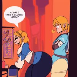 1boy 1girls accidental_buttjob animated ass big_ass blonde blonde_hair braided_hair breath_of_the_wild bulge buttjob cdlum champion's_tunic dat_ass dry_humping erection_under_clothes female femdom grinding huge_ass huge_breasts humanoid hylian hyper_ass link link_(breath_of_the_wild) male malesub nintendo outercourse pale_skin penis_bulge pointy_ears princess_zelda seductive short_hair sleeping smile smiling straight surprised tears_of_the_kingdom teasing text the_legend_of_zelda thick_thighs tight_clothing zelda_(breath_of_the_wild) zelda_(tears_of_the_kingdom)