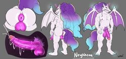 1boy alicorn anthro anus ass balls claws confetti dragon ejaculation equid equine erection fluffy fluffy_tail fur genitals glowing glowing_anus glowing_balls glowing_claws glowing_genitalia glowing_horn glowing_nipples glowing_penis hair hi_res horn humanoid_genitalia humanoid_penis hybrid hybrid_genitalia male male_only mammal multicolored_hair multicolored_tail muscular muscular_anthro muscular_male neykheau nipples penis puffy_anus solo translucent translucent_hair translucent_tail unicorn wani_panic wings