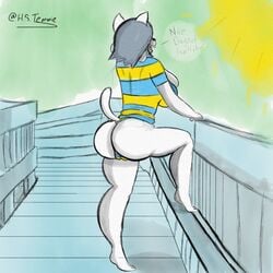 1girl 1girls big_butt female h-s-temmie tagme temmie temmie_(undertale) undertale