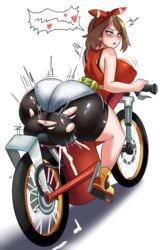 1futa aged_up ahe_gao alternate_breast_size artificial_vagina ass backsack bag ball_bulge balls balls_under_clothes belt bicycle big_balls blue_eyes breasts breeding_mount brown_hair bubble_ass bubble_butt cum cum_in_container cum_inside curvy ejaculation erect_nipples futa_only futa_sans_pussy futanari high_resolution huge_ass huge_breasts huge_thighs human hyper hyper_balls intersex leggings masturbation may_(pokemon) may_(pokemon_oras) motion_lines nintendo nipple_bulge nipples pale_skin penetrable_sex_toy pleasure_face pokemon pokemon_oras sex_bike sex_toy short_hair speech_bubble testicles text thick_ass thick_thighs thighs tight_clothing tight_shorts torn_clothes torn_shorts wide_hips ytrall