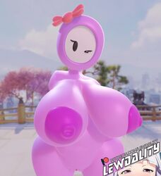 3d animated anthro fall_gal fall_gals fall_guy fall_guys huge_breasts lewdality mp4 no_sound tagme video