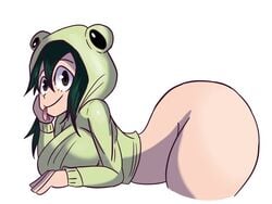 1girls 2d ass bare_ass bending_over big_ass big_breasts big_butt bottom_heavy bottomless bubble_ass bubble_butt busty dat_ass exposed_ass frog_hood going_commando hoodie huge_ass huge_breasts huge_butt my_hero_academia nathanatwar no_panties presenting presenting_hindquarters tagme teenager thick thick_thighs tsuyu_asui whateverdoes