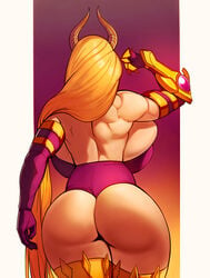 aesa_malvine ass blonde_hair bubblebadassbutts huge_ass huge_breasts long_hair thighhighs warlock world_of_warcraft