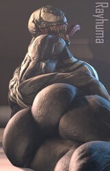 1girls 3d 3d_(artwork) alien ass ass_focus bed big_ass big_breasts big_butt black_body breasts female female_focus female_only large_ass large_breasts laying_down laying_on_bed legs long_tongue looking_back looking_over_shoulder marvel marvel_comics monster monster_girl muscular muscular_female prehensile_tongue rayhuma sharp_teeth she-venom solo solo_female source_filmmaker spider-man_(series) symbiote teeth thick thick_ass thick_thighs thighs tongue tongue_out venom venom_(marvel) watermark white_eyes wide_hips