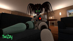 3d 3d_(artwork) anthro baby_(fnafsl) big_breasts circus_baby circus_baby_(fnaf) five_nights_at_freddy's green_eyes pussy pussy_ejaculation pussy_juice_trail rckke scrap_baby scrap_baby_(fnaf) scrap_baby_(rckke) shiny_eyes solo solo_female vibrator