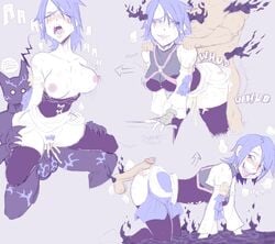 1girls 2boys absurd_res aqua_(kingdom_hearts) balls big_breasts blue_eyes blue_hair blush blushing bouncing_breasts breasts breath clitoris clothed clothed_female_nude_male clothed_sex cum cum_in_pussy cum_inside dialogue drool drool_string drooling eyebrows_visible_through_hair female fingerless_gloves gloves grabbing_shoulders guyinfuck half-closed_eyes happy_sex heart-shaped_pupils heartbeat heartless horny human imminent_sex kingdom_hearts looking_back looking_pleasured monster neoshadow nipples onomatopoeia open_mouth penetration precum precum_drip pussy sex short_hair simple_background small_dom_big_sub speech_bubble steam steaming_body steamy_breath sweat sweatdrop table table_sex text thighhighs tongue tongue_out vagina vaginal vaginal_penetration