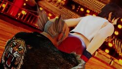 3d animated asuka_kazama cunnilingus_through_clothes heihachi_mishima kazama_asuka kishi male_domination motorboating no_sound tekken video