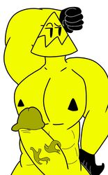 abs big_penis lewdie_zyna male male_focus muscular penis triangle triman veiny_penis yellow_skin