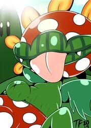 1boy 2019 animate_inanimate anthro big_navel big_tongue black_eyes bulge chubby chubby_male clothed clothing cloud elemental_creature eyeless fangs flora_fauna gay green_body green_lips green_navel hi_res hill lips male male_only mario_(series) mostly_nude multicolored_body navel nintendo on_ground outside petey_piranha pink_tongue piranha_plant plant pose red_body sharp_teeth sitting sky slightly_chubby smile solo spread_legs spreading super_mario_sunshine teeth tepigfan101 thick_lips thick_tongue tongue tongue_out topless underwear video_games white_body