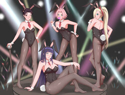 4girls big_breasts bunny_ears bunnysuit female hyuuga_hinata ino_yamanaka multiple_girls naruto naruto_shippuden sakura_haruno seisen tenten