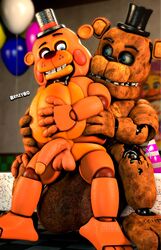 big_balls blush five_nights_at_freddy's five_nights_at_freddy's_2 fnaf gay giant_penis huge_cock male_only nervous toy_freddy toy_freddy_(fnaf) withered_freddy