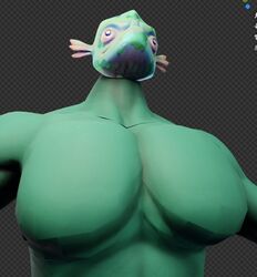 1boy 3d big_pecs fish fortnite leviathan_(fortnite) male male_only marine muscles muscular pecs radparrotz solo tagme topless video_games