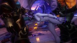 1girls 3d blizzard_entertainment fellatio female first_arcanist_thalyssra forced forced_oral hood male nightborne nipples oral purple_skin rape spitroast standing stomach_bulge thalyssra vaginal_penetration warcraft white_hair world_of_warcraft zentaeron