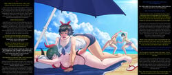 1futa 1girl1futa 3girls all_fours beach big_breasts big_penis bikini black_hair breasts brown_hair caption clothed clothing cum cum_inside detailed_background duo_focus eliza_(tekken) emilie_de_rochefort erelzen eyes_closed filipina filipino_futanari futa_on_female futa_with_female futanari half-closed_eyes heavy_breathing horn horns hot_dogging human humanoid imminent_penetration interspecies josie_rizal kazama_asuka lying mesiasart namco open_clothes open_mouth open_pants pale-skinned_female pale_skin panties_aside penetration penis prone_bone sex sleep_molestation sleeping sweat sweaty tekken tekken_7 text vampire