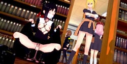 3d 4girls bondage exhibitionism female female_only ff7sfm gagged hayasaka_ai human humiliating_tattoo humiliation kaguya-sama_wa_kokurasetai_~tensai-tachi_no_renai_zunousen~ koikatsu multiple_girls piercing sex_slave shinomiya_kaguya tattoo yuri