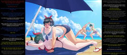 1futa 1girl1futa 3girls all_fours beach big_breasts big_penis bikini black_hair breasts caption clothed clothing detailed_background duo_focus eliza_(tekken) emilie_de_rochefort erelzen eyes_closed filipina filipino_futanari futa_on_female futa_with_female futanari half-closed_eyes heavy_breathing horn horns hot_dogging human humanoid imminent_penetration interspecies josie_rizal kazama_asuka lying mesiasart namco open_clothes open_mouth open_pants pale-skinned_female pale_skin panties_aside penetration penis prone_bone sex sleep_molestation sleeping sweat sweaty tekken tekken_7 text vampire