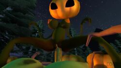 3d bella_(coot27) big_ass big_breasts coot27 cowgirl female futa_on_female futanari goblin monster monster_girl pumpkin tagme vaginal_sex video