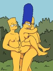 1girls 20th_century_fox 20th_century_studios 2boys age_difference aged_up anal anal_sex balls ballsack bart_simpson blue_hair carrying_partner dilf father_and_son_(lore) female grass homer_simpson human human_on_human human_only incest lockandlewd male male/female male_nipples marge_simpson milf mother_and_son nipples outdoors outdoors_sex penis penis_in_anus penis_in_pussy sex standing standing_sex straight straight_sex the_simpsons yellow_skin