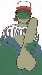 3d_(artwork) 3d_animation alligator alligatorid animated anthro balls belly bottomwear bottomwear_down bouncing_balls breasts brown_hair clothed clothing crocodile crocodilian cutoffs daisy_dukes dege3 denim denim_bottomwear denim_clothing digital_media_(artwork) erection foreskin genitals green_body green_penis gynomorph hair hair_over_eyes hat headgear headwear hotpants humanoid_genitalia humanoid_penis intersex looking_at_viewer loop masturbation overweight overweight_gynomorph overweight_intersex pants pants_down partially_clothed penile penile_masturbation penis red_clothing red_hat red_headwear reptile scalie sharp_teeth shirt shorts simple_background smile solo tank_top teeth text text_on_clothing thick_thighs topwear