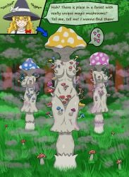alice_margatroid arrashi corruption female fungi_humanoid fungi_transformation fungus identity_death marisa_kirisame patchouli_knowledge touhou transformation
