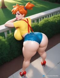 1girls ai_generated blue_eyes blue_eyes_female cameltoe cleavage curvy erect_nipples female gigantic_breasts ginger ginger_hair high_heels huge_areolae huge_ass jamesdeanbooba kasumi_(pokemon) misty_(pokemon) nai_diffusion nintendo orange_hair orange_hair_female pokemon puffy_nipples realistic red_hair red_hair_female redhead short_hair short_hair_female stable_diffusion thick_lips voluptuous wide_hips