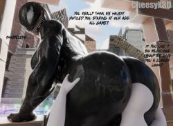 anon cheesyx3d face_in_ass fortnite huge_ass huge_breasts looking_back marvel marvel_comics monster_girl sharp_teeth she-venom