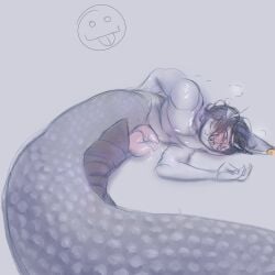 fanart merman monster pressure_(roblox) sebastian_solace snake_man tail