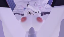 1boy 1girls 3d artist_request blush breasts female male missionary_position penis roblox robloxian source_request tagme