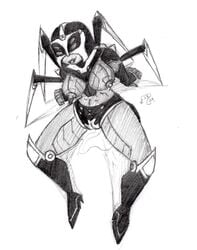 black_and_white blackarachnia netrat13 robot tagme transformers transformers_animated