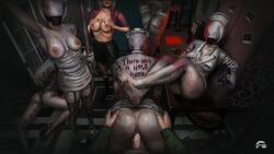 1boy 6girls ass bent_over bottomless breasts_out coldslums horror james_sunderland maria_(silent_hill) multiple_girls nurse nurse_(silent_hill) pov sex silent_hill silent_hill_2 taken_from_behind vaginal_penetration zombie_girl