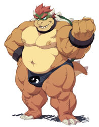 anthro bowser brief bullet_bill_underwear chubby male male_only mario_(series) muscle musclegut nintendo solo underwear