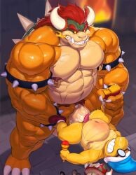 2boys abs anal anal_sex anthro anthro_on_anthro anthro_penetrated anthro_penetrating_anthro balls big_muscles big_penis bowser claws collar duo erection fire fishingmanmax furry furry_only gay gay_sex glasses horns humanoid_genitalia humanoid_penis kamek koopa large_muscles large_penis larger_male magic_wand male male/male male_nipples male_only mario_(series) muscular muscular_anthro muscular_male mushroom nintendo nipple_piercing nipples penis penis_in_anus penis_size_difference red_hair reptile scalie sex sharp_teeth shell size_difference smaller_male spiked_shell tagme