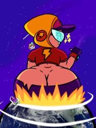 ass ass_bigger_than_head big_ass brawl_stars female female_focus gigantic_ass girl max_(brawl_stars) tagme