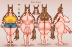 1futa 2d 2d_(artwork) 2d_artwork absurd_res absurd_resolution absurdres animal_ears big_areola big_ass big_balls big_breasts big_butt big_nipples big_penis big_thighs blue_eyes blue_nails braid braided_hair braids breasts breasts_out brown_hair brown_tail chubby chubby_futanari clothed clothing color_palette commission commission_art futa_only futanari hi_res high_resolution highres horse_ears horse_girl horse_penis horse_tail horsecock horsecock_futanari human humanoid kemonomimi light-skinned_futanari light_skin long_hair mokiro mokiro_ nipples nude nude_futanari original original_character penis self_upload shorts smile smiling solo spots standing text