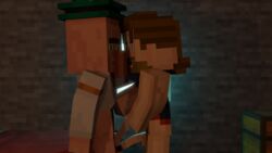 2boys clothed gay gpboss358 happy jack_(minecraft) male male/male male_only minecraft minecraft:_story_mode nurm_(minecraft) penis smiling tagme