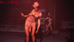 1futa 1girls 3d animated big_breasts big_thighs female foreskin futanari kajukisfm knife konami light-skinned_female light-skinned_futanari no_sound nurse nurse_(silent_hill) silent_hill silent_hill_3 silent_hill_homecoming source_filmmaker tagme veiny_breasts video