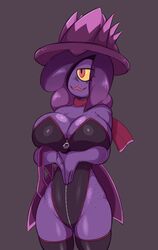 anthro clothed greepurl_(wruty_white) mismagius pokémon_(species) pokemon pokemon_(species) purple_hair purple_skin solo_female