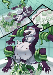 1girls absurd_res anal anthro belly big_belly bodily_fluids comic cross_section cum cum_in_ass cum_in_pussy cum_in_uterus cum_inside double_penetration egg egg_implantation female furry genital_fluids green_tentacles hi_res impregnation inflation internal nipples open_mouth oviposition penetration pussy rape restrained sergal solo_focus spread_legs tentacle tentacle_penetration tentacles_laying_eggs tongue translucent_tentacles ulvbecker uterus vaginal_penetration x-ray